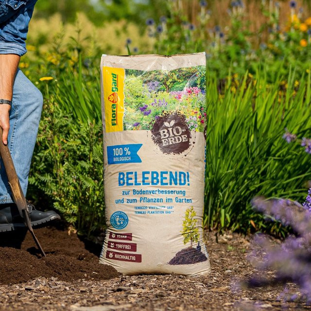 Floragard Bio Erde Belebend, torffreie Blumenerde, 60 g - Bild 1