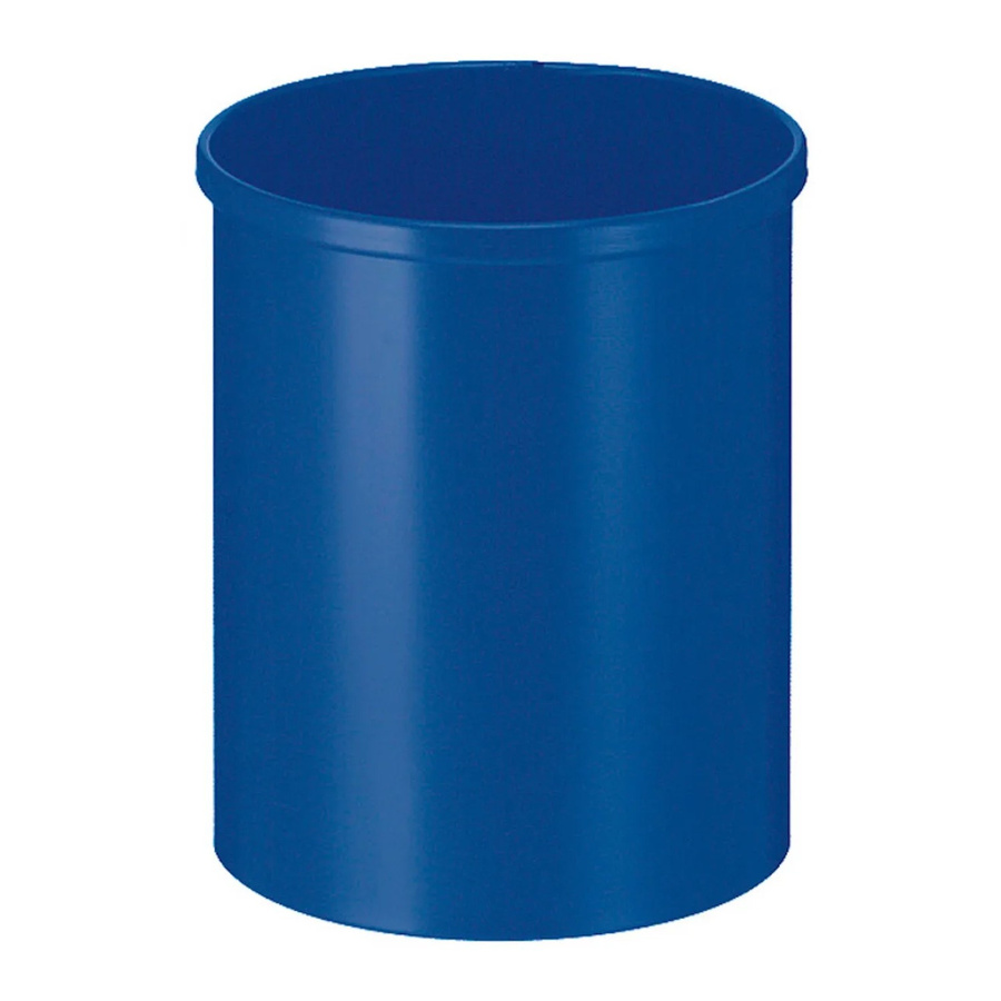 PROREGAL Runder Metall Papierkorb Blau, Höhe: 30,5 cm, Durchmesser: 25,5 cm - Bild 2