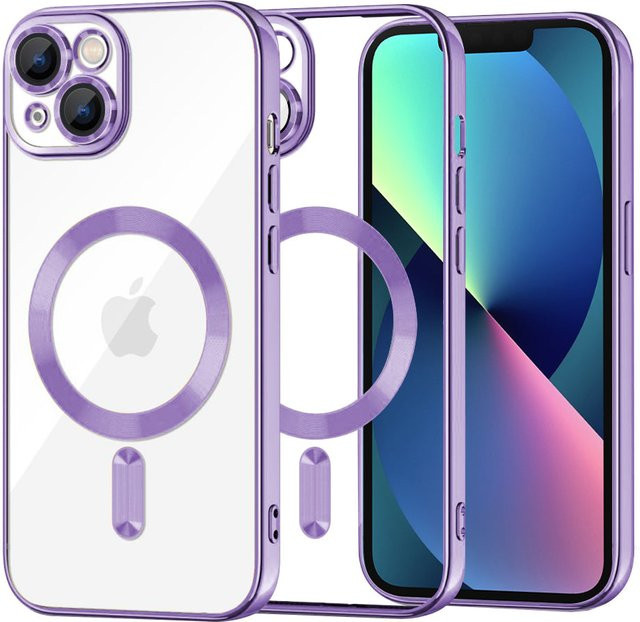 Techsuit Luxury Crystal MagSafe-Hülle für Apple iPhone 13 in Hellviolett und Transparent - Bild 1