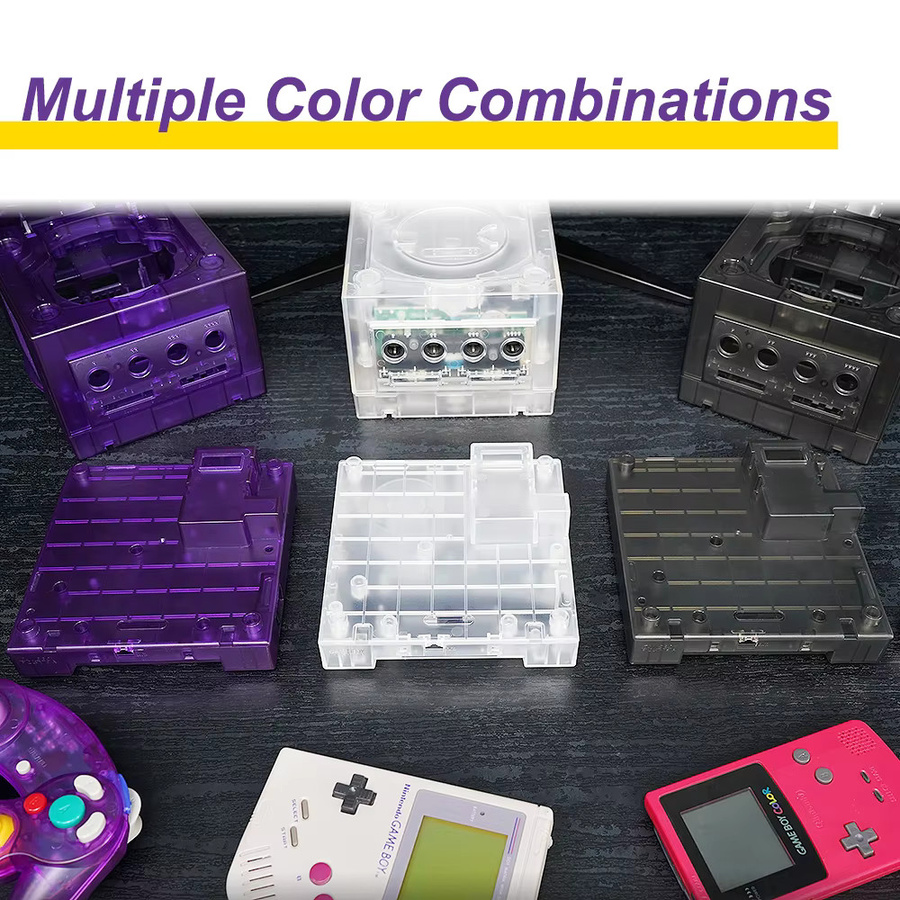 Bitfunx Fünffarbige Ersatzhülle für Gamecube Gameboy Player DOL-017 in Pink und Multicolour - Bild 4