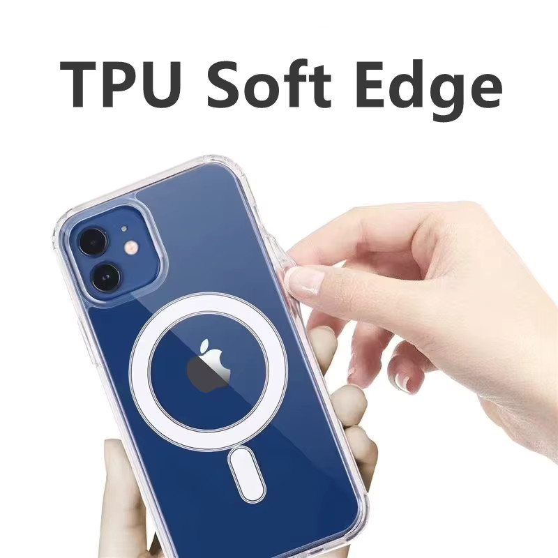 EIENACOCO Magnetische transparente Handyhülle mit MagSafe für iPhone 11 bis iPhone 17 Pro Max kompatibel - Bild 2