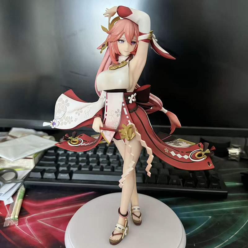 Bandai Genshin Impact Yae Miko Anime Figur in Weiß und Mehrfarbig als dekorative Sammlerstatue - Bild 6