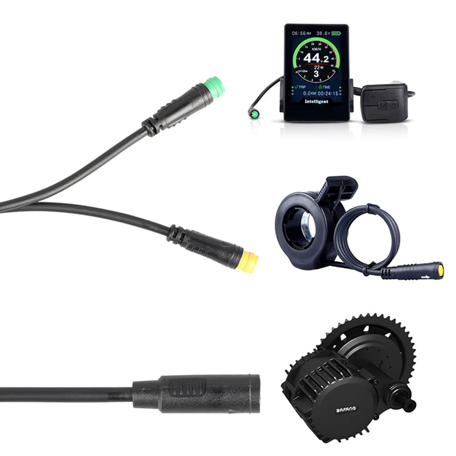 Bafang 1T2 Transfer Connector Ebike Motor Display Verlängertes Kabel für BBS01/02B BBSHD in Schwarz - Bild 2