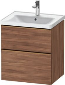 Duravit Waschtischunterschrank D-Neo in Braun, Wandhängend, 1 Tür, B/T/H: 58,4 x 45,2 x 62,5 cm - Bild 1