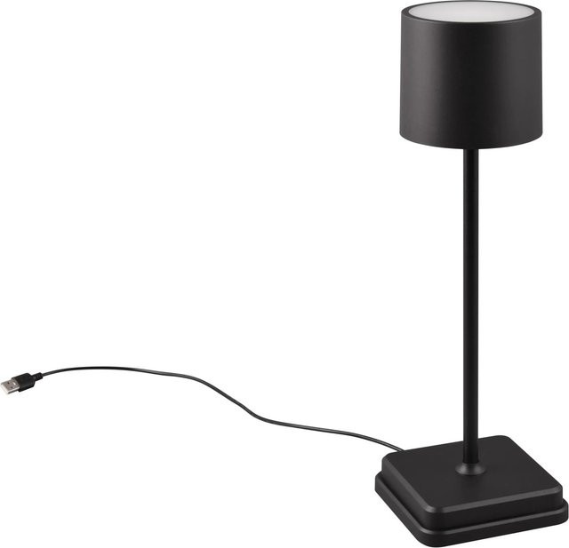 Reality LED-Tischleuchte Fernandez Schwarz Matt dimmbar mit Touch-Funktion und Akku - Bild 1