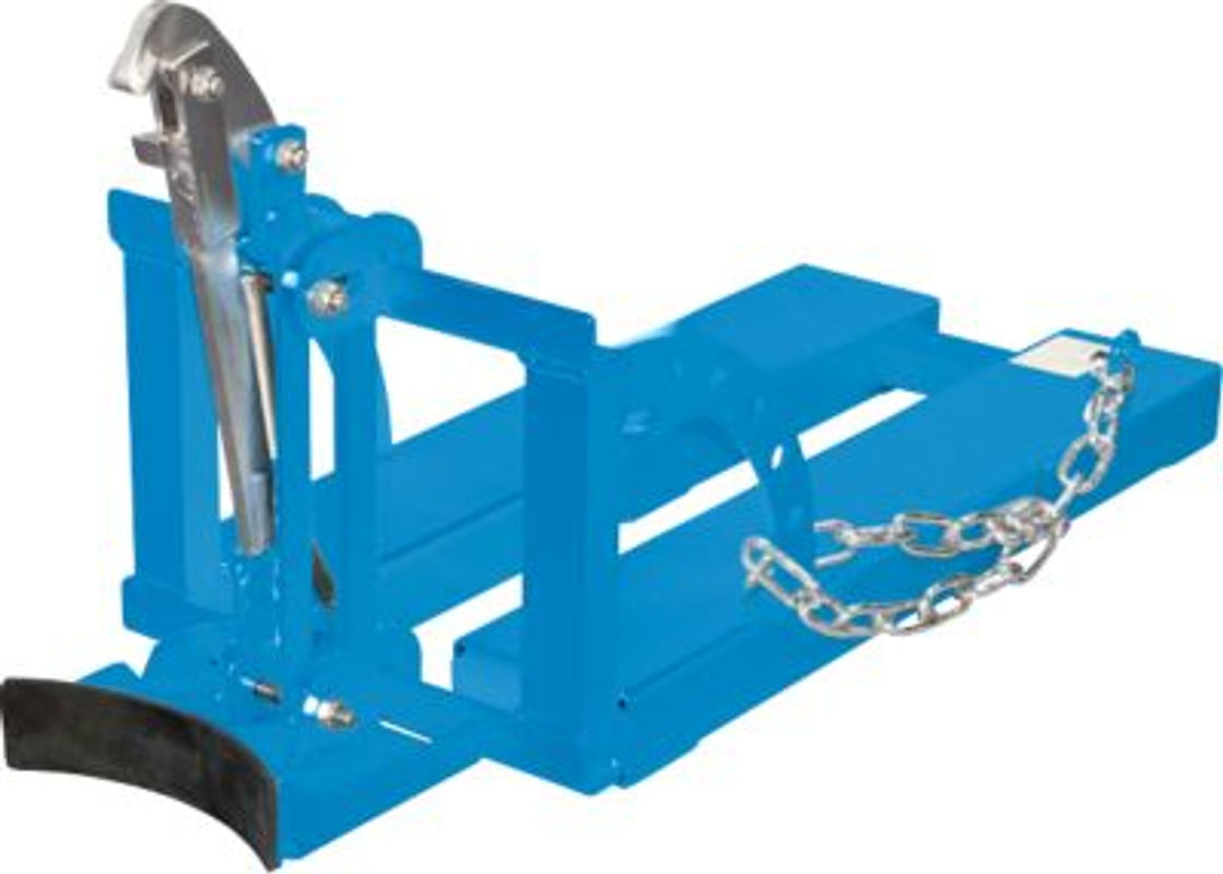 Bauer Südlohn Fasslifter RS 60-I für Stapler, Lichtblau, Stahl, Tragkraft bis 100 kg, L 105,0 cm x B 41,0 cm x H 46,0 cm - Bild 2