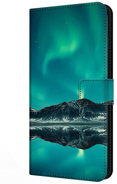 Flip-Ledertasche Kartenetui mit Strap für Samsung Galaxy A-Serie (A15 A25 A35 A55 A54 A53 A52 A34 A42 A32 A24 A23 A22 A14 A12 A16 5G) in Elfenbein - Bild 1