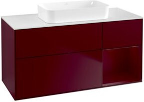 V&B Waschtischunterschrank Finion mit Regalfach rechts, Farbe Peony Matt, B/T: 120 x 60 cm - Bild 1