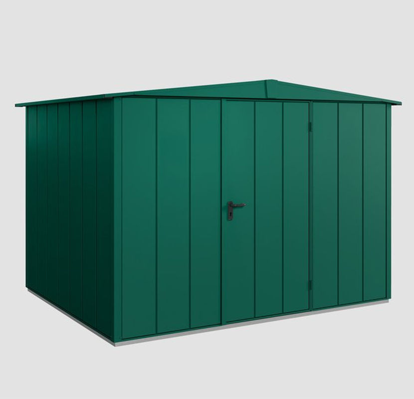 Ecostar Gerätehaus Elegant-S aus Metall in Grün, B/H/T: 302,8 x 219,4 x 238 cm - Bild 3