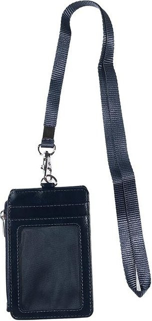Bloom Play Ausweishalter mit Halsband und Reißverschluss für Damen und Herren in Blau - Bild 1