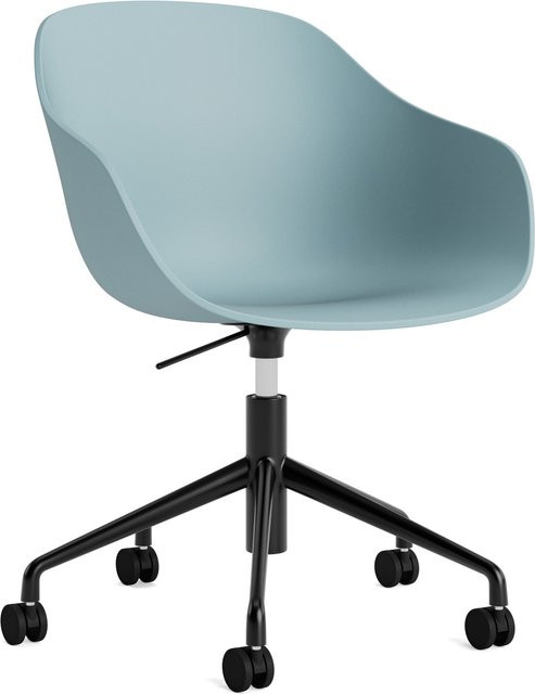 HAY About A Chair AAC 252 moderner Stuhl aus Polypropylen und Aluminium in Blau matt - Bild 1