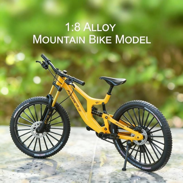 Trend Aura Mountainbike Modell, 1:8 Maßstab, Gelb, Metall, ab 14 Jahren - Bild 1