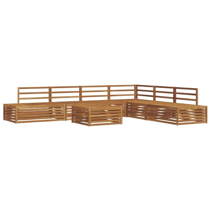 vidaXL Outdoor-Sofagarnitur aus Akazie Massivholz in Natur Braun, 7-teiliges Set in U-Form - Bild 2
