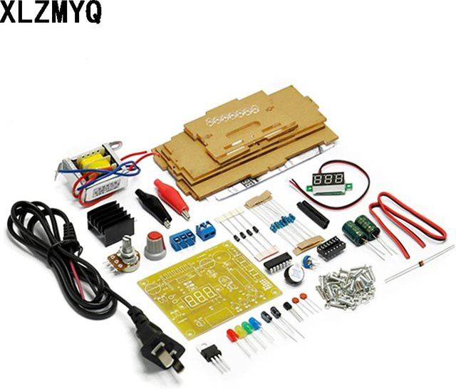 DIY Elektronik-Bausatz LM317 Einstellbare Spannungsregler Abwärtsstromversorgung Leiterplatte für Arduino, Multicolour - Bild 1