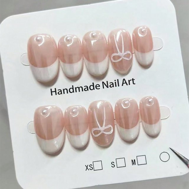 Aurora Nagelaufkleber Nude Pink Pearl, 10 Stück, Glänzend, Kinder - Bild 1