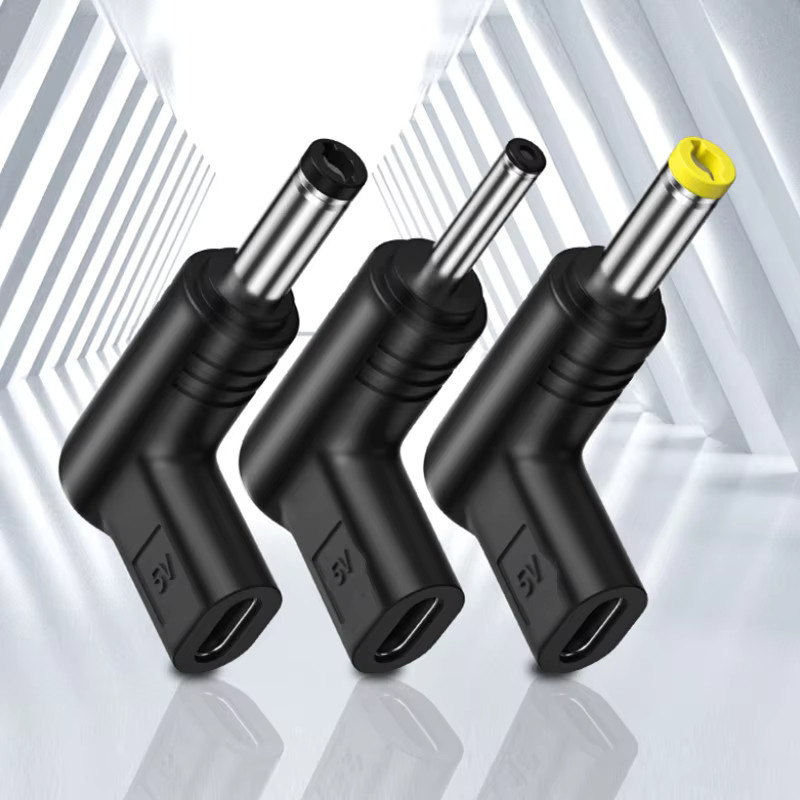 USB Typ-C auf DC-Stromanschluss-Adapter 5 V Buchse in Schwarz für Router, LED-Licht und Lautsprecher - Bild 2