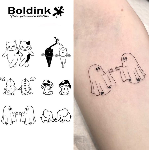 Boldink Duo-Charakter-Set, temporäres Tattoo, wasserfest, semi-permanent - Bild 1