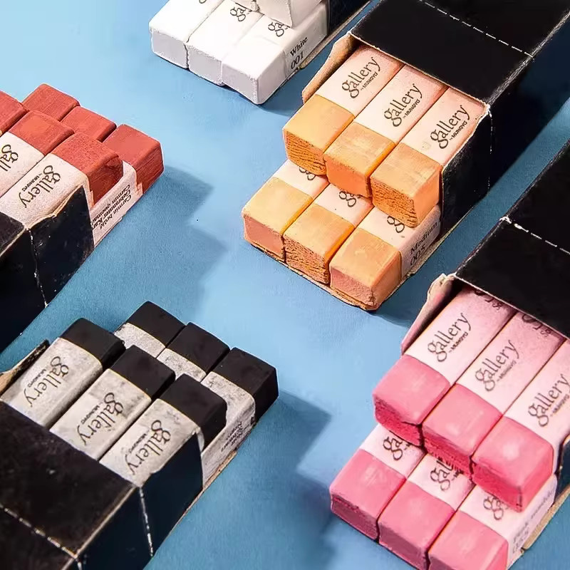 MUNGYO Pastellkreide Set aus 6 Stück, weiche Wachsmalstifte in Mehrfarbig, ungiftig für Zeichnungen, Skizzen und Kunstbedarf - Bild 5