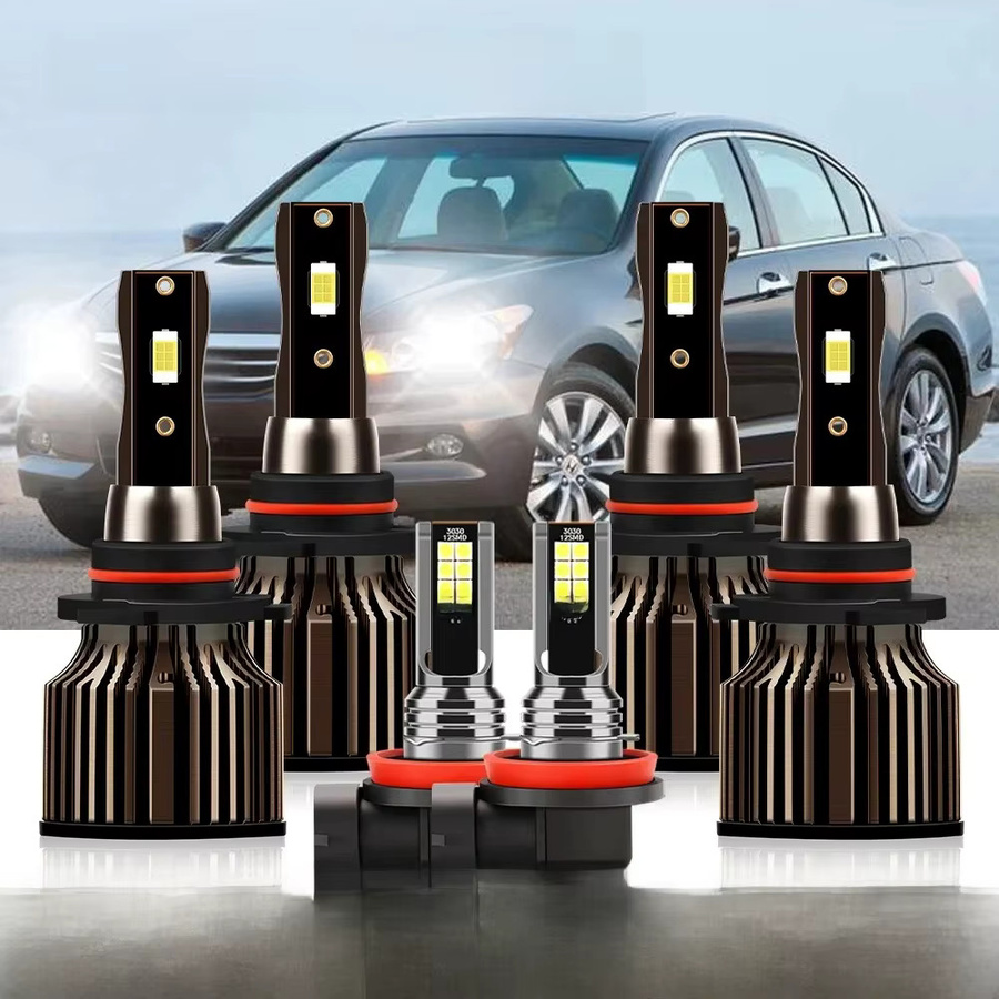 Roadsun LED Scheinwerfer Lampen Set in Weiß und Silber für Honda Accord, passend für 9005, 9006 und H11, inklusive Nebellicht - Bild 4