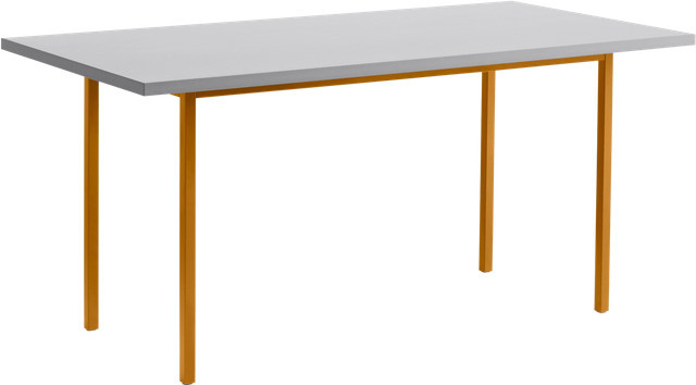 HAY Two Colour Rechteckiger Tisch aus Valchromat in Grau und Multicolour - Bild 1