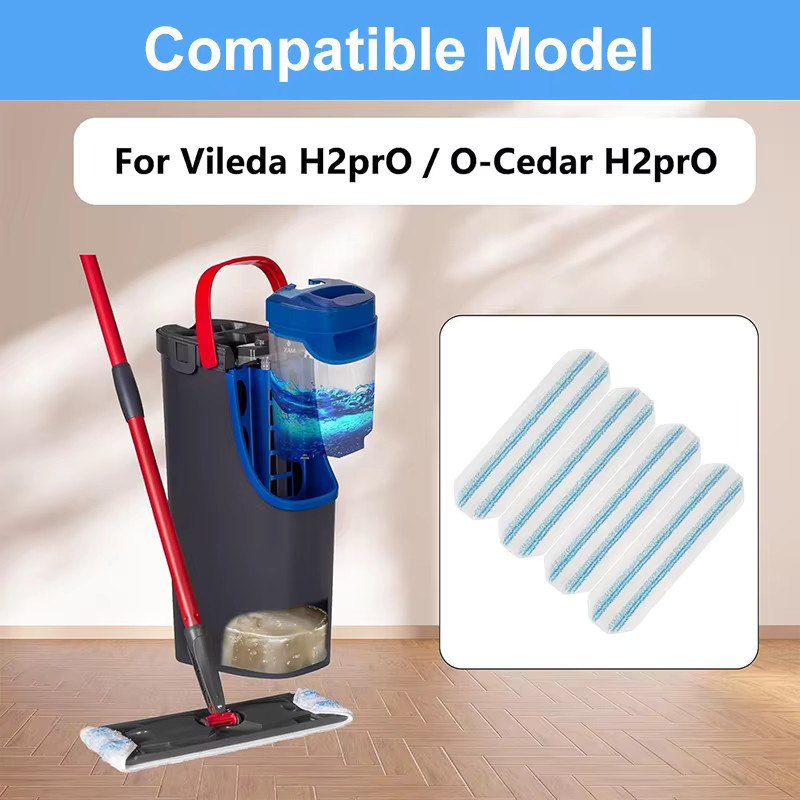 Vileda H2prO O-Cedar H2prO Waschbare Mikrofaser-Mop-Pads Ersatz-Zubehör in Weiß - Bild 2