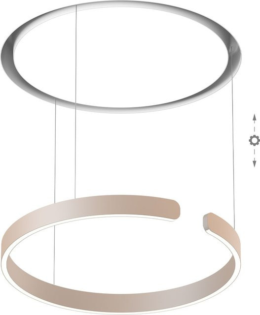 Occhio Mito Cosmo 60 LED-Pendelleuchte in Weiß Matt und Gold Matt mit dimmbarer x-tra warm LED (2200K - 3500K) für die Tischbeleuchtung - Bild 1