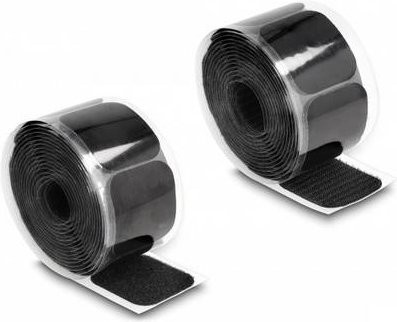 Delock Klettstreifen Schwarz 10 m - Bild 1