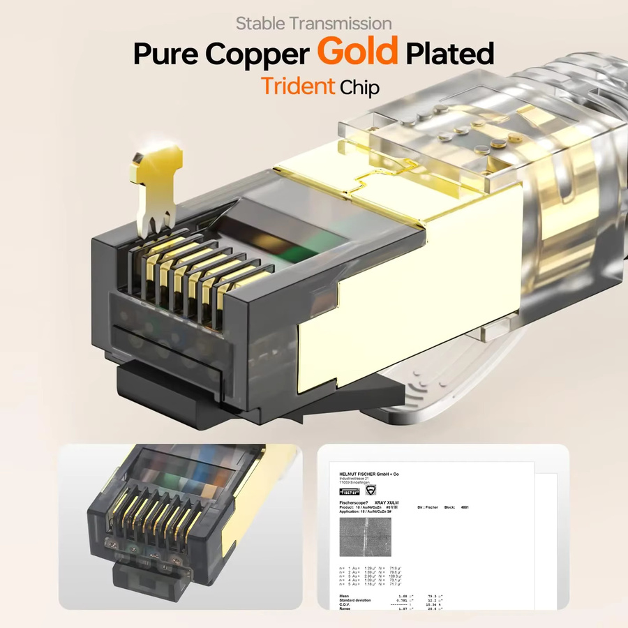 Cat 8 Ethernet LAN-Kabel in Schwarz mit 40 Gbit/s und 2000 MHz für Hochgeschwindigkeits-Netzwerke - Bild 6