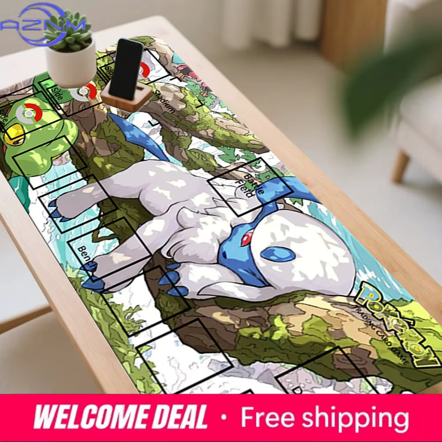Potdemiel Pokemon TCG Battle Playmat mit Absol und Bulbasaur Waldszene, Gaming-Mauspad Schreibtischunterlage, Mehrfarbig - Bild 5