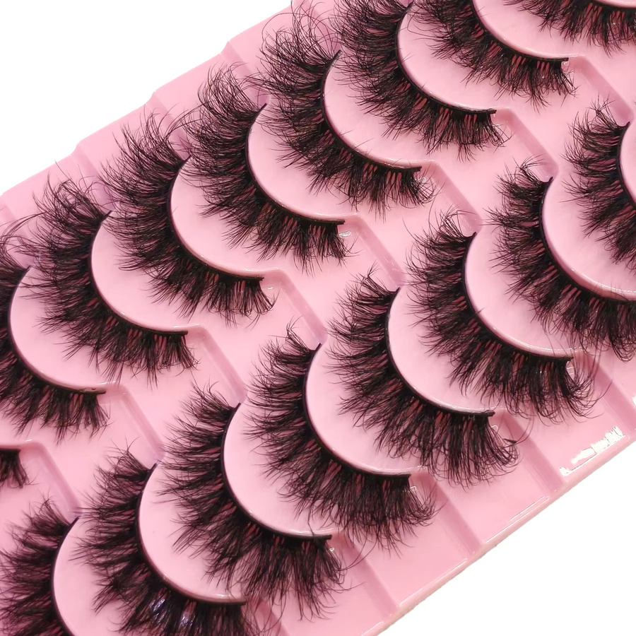 Künstliche Wimpern aus Nerz, 10 Paar, natürlich, XH01 - Bild 5