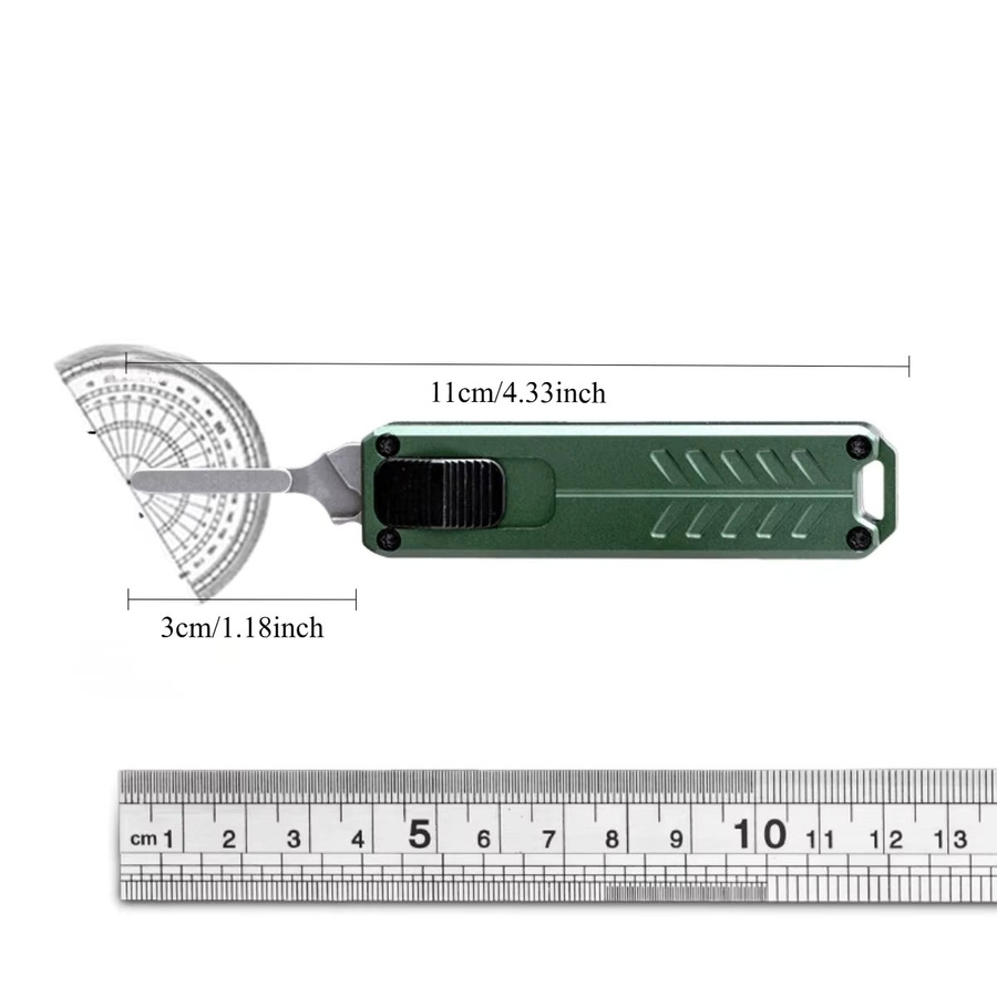 Allzweckmesser-Griffwerkzeuge aus Luftfahrt-Aluminium mit CNC-Verfahren, geeignet für 23 Klingen, Schwarz und Grün - Bild 3