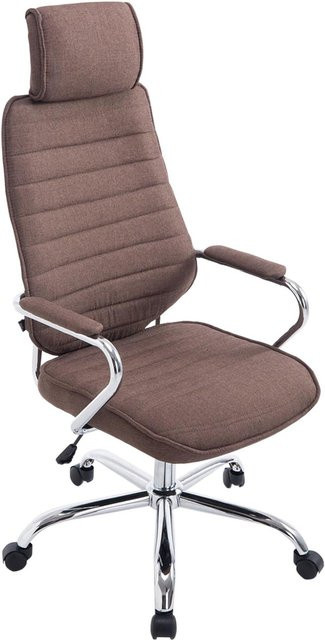 TPFLiving Bürostuhl RocketStoff Executive Chair in Braun mit Armlehnen und Rollen, B/T/H: 60 x 67 x 128 cm - Bild 1