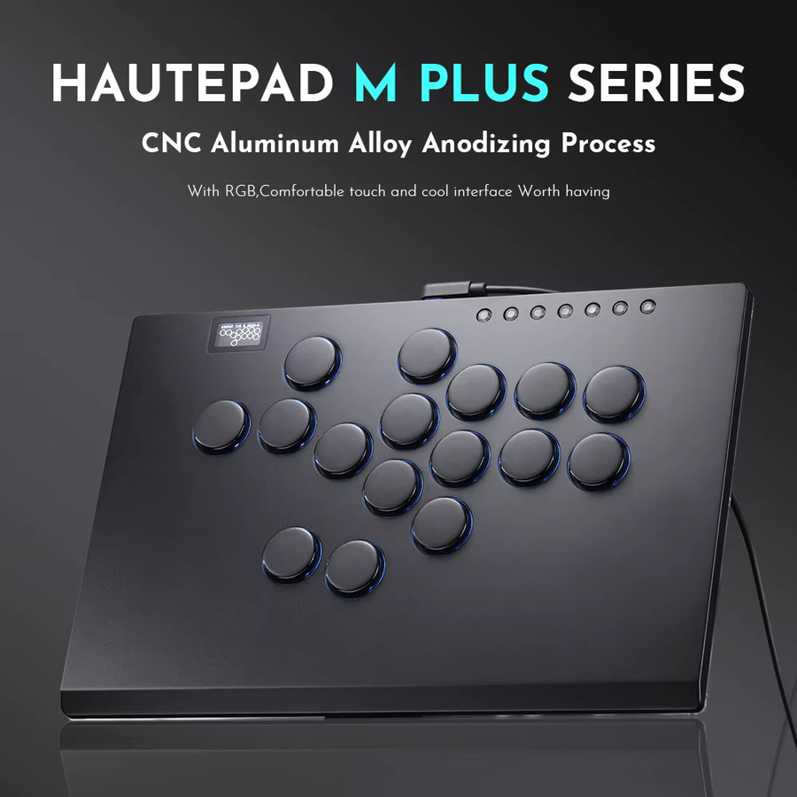 Haute42 Arcade Hitbox Hebelloses Steuergerät aus Aluminiumlegierung für PC, PS4, PS5 und Steam in Schwarz und Silber - Bild 2