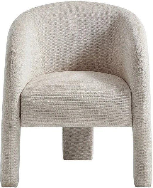 Vente-unique Sessel Zeluva mit gerader Rückenlehne und Armlehnen in Beige, Breite: 70 cm - Bild 1