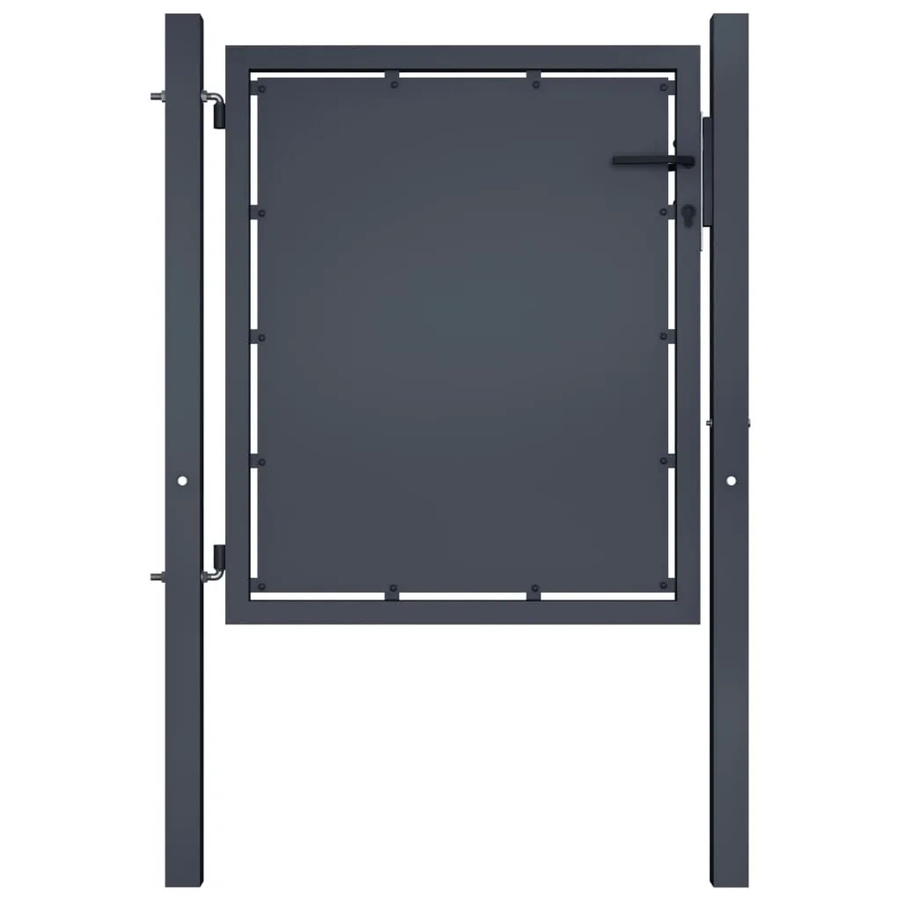 vidaXL Gartentor aus Stahl in Anthrazit, Breite: 100 cm, Höhe: 75 cm - Bild 2