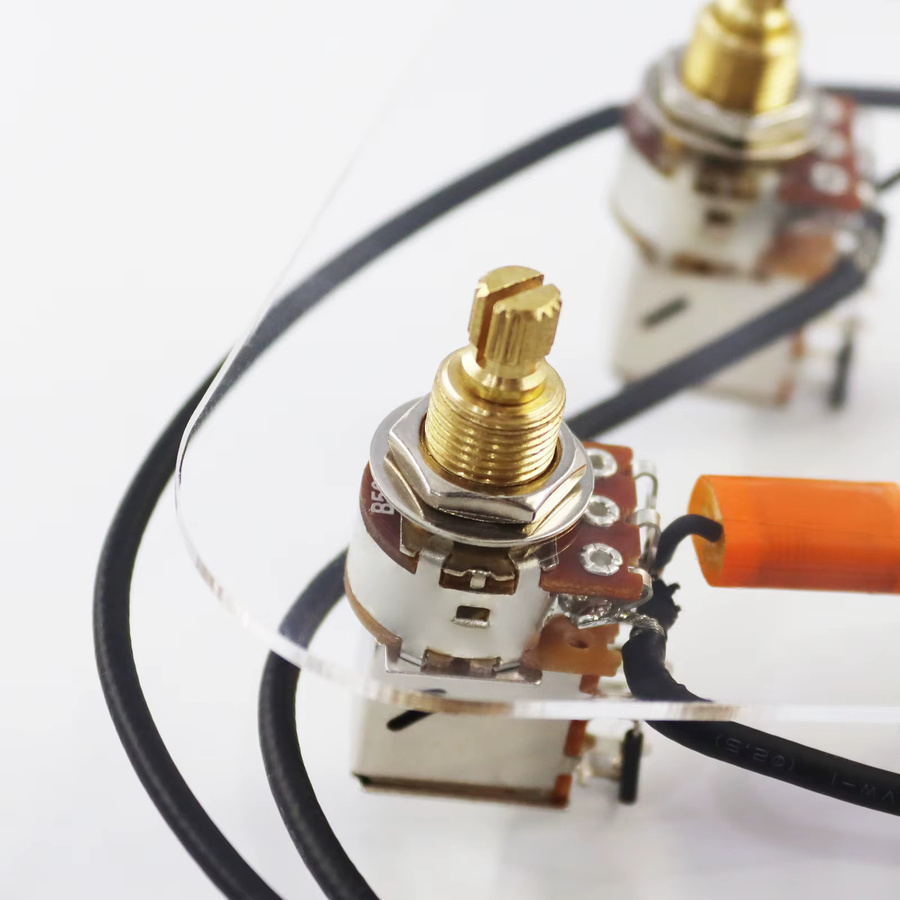 Phrilam Kabelset für E-Gitarren im LP-Stil mit 2T2V Push-Pull-Potentiometern und unabhängigem Schalter, Multicolor - Bild 3