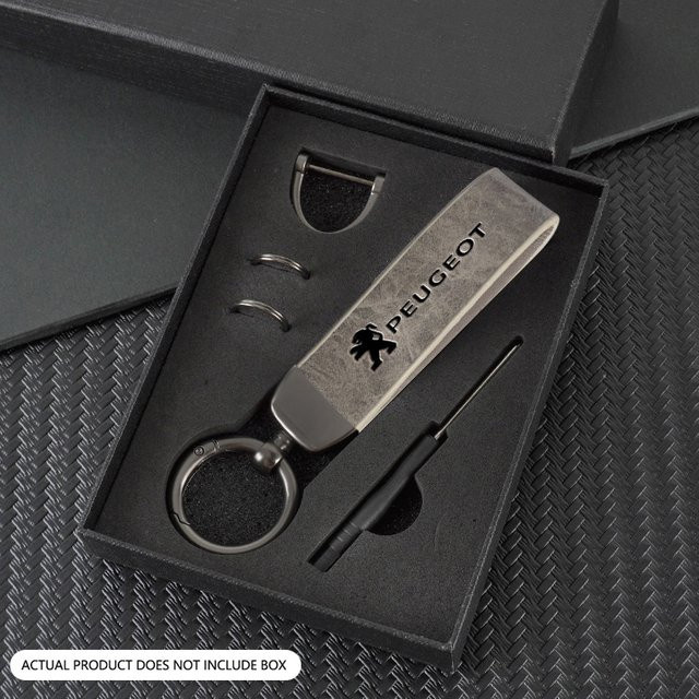 Peugeot Schlüsselanhänger, Leder, Legierung, Unisex - Bild 1