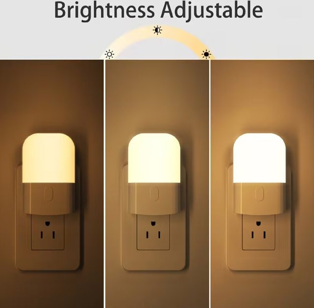 Ouelico LED-Nachtlicht mit Dämmerungssensor, Plug-in Wandleuchte in Warmweiß - Bild 1