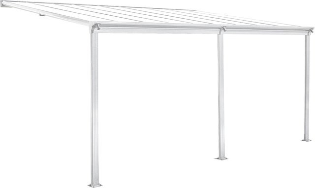 Aluminium Terrassendach Veranda in Weiß B/T/H: 557 x 303 x 258 cm - Bild 1