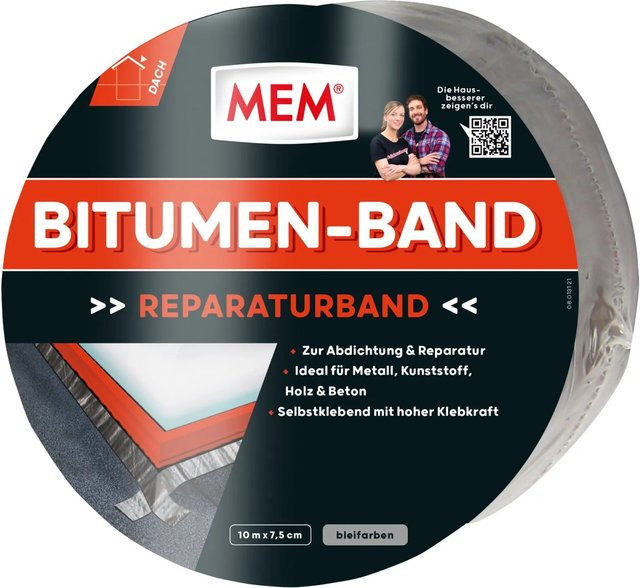 MEM Bitumen-Dichtungsband Blei wasserdicht, Breite: 7,5 cm, Länge: 10 m - Bild 1