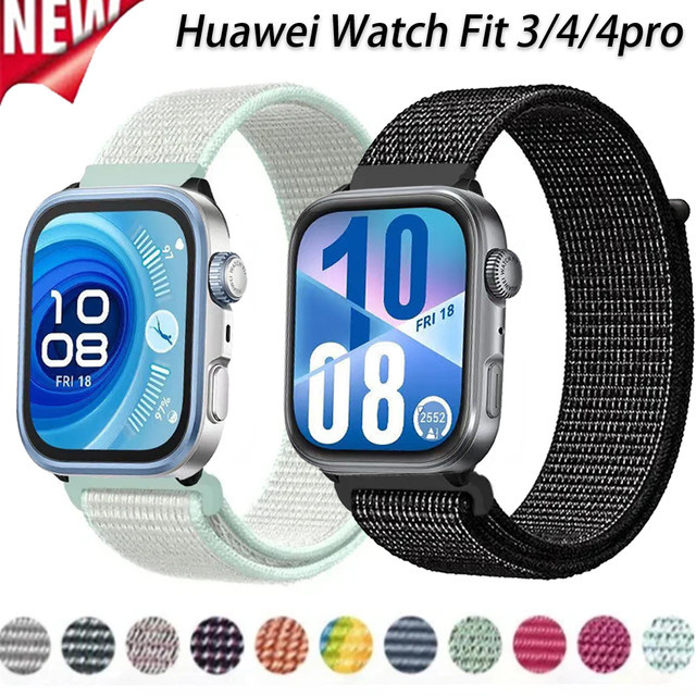 Huawei Uhrenarmband Nylon, Unisex, Bunt, für Huawei Watch Fit 3/4/4 Pro - Bild 1
