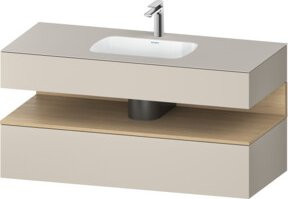 Duravit Qatego Einbauwaschtisch-Möbel-Set mit Konsolen-Waschtischunterbau, B/T/H: 120 x 55 x 60 cm - Bild 1
