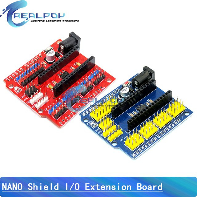 REALPOY Nano-Erweiterungsmodul I/O-Erweiterungsplatine für Arduino Nano V 3.0 in Blau - Bild 1
