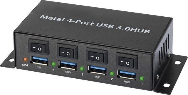 Renkforce USB-Hub mit 4 USB-A Ports, USB 3.2 Gen 1, 5 GBit/s, Schwarz - Bild 2