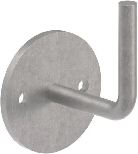 FeNau Handlaufträger aus Stahl in Silber, Rund, Durchmesser: 8 cm, Wandmontage zum Anschweißen - Bild 1