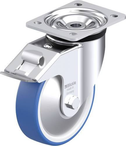 Blickle Stahlblech-Lenkrolle LK-POTHS 160XR-FI-FA in Blau, Rad-Durchmesser: 160 mm, Tragfähigkeit: 400 kg - Bild 1