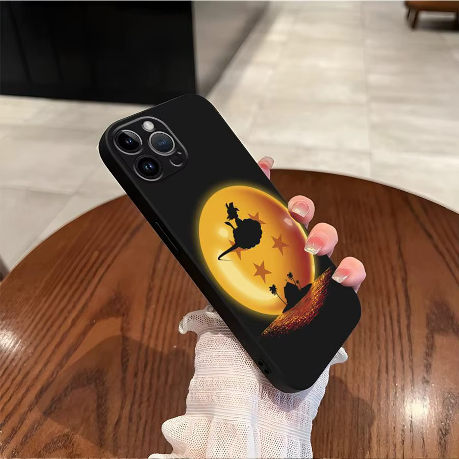 Handyhülle Dragon Ball Design in Schwarz für iPhone Modelle Schwarz Weiche Handyhülle - Bild 4