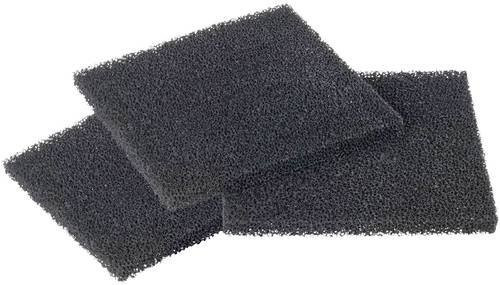 TOOLCRAFT 79-7201 Aktivkohlefilter, 3er-Set, Schwarz, B/T/H: 13,0 x 13,0 x 1,0 cm - Bild 1