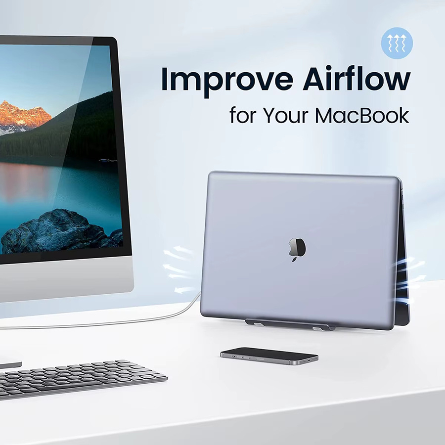 ORICO Vertikaler Laptop-Ständer aus Aluminium mit Schwerkraftverriegelung in Silber für MacBook, Dell und Samsung - Bild 4