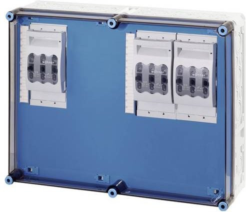 Hensel NH-Sicherungshalter 20001322, 3-polig, 125 A, 800 V, Sicherungsgröße 0, blau - Bild 1